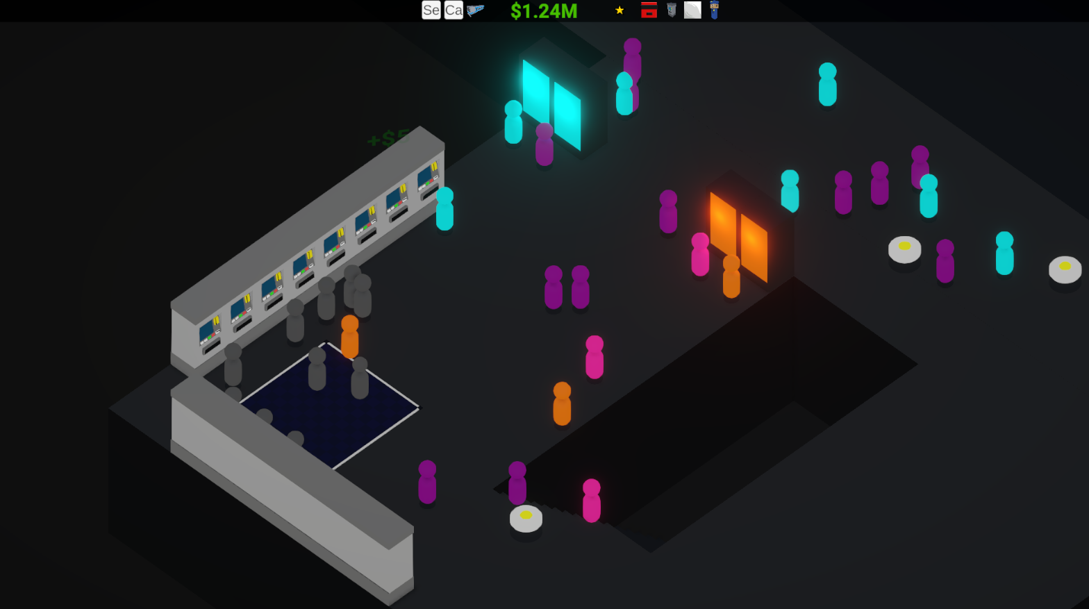 Close-up of gameplay and thermal facilities